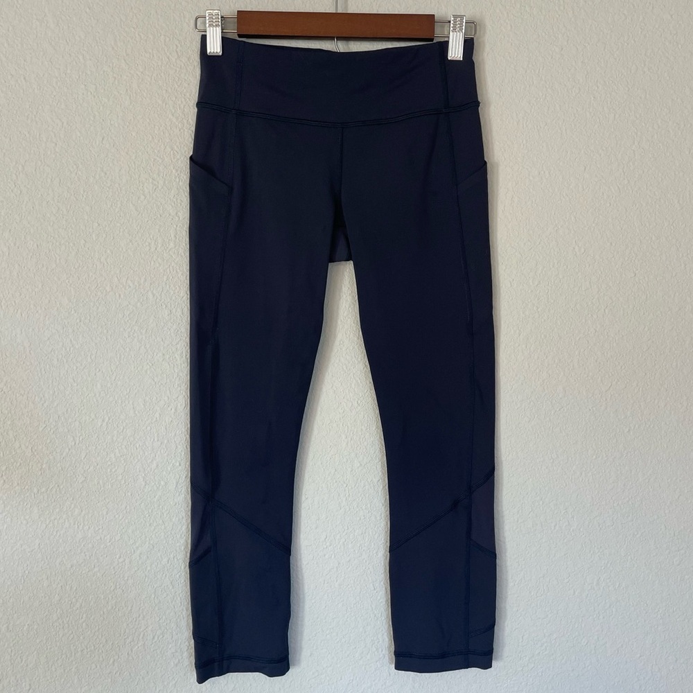 Lululemon Pace Rival Crop *22” in Midnight Navy - Luxtreme - Size 4 - Picture 9 of 12